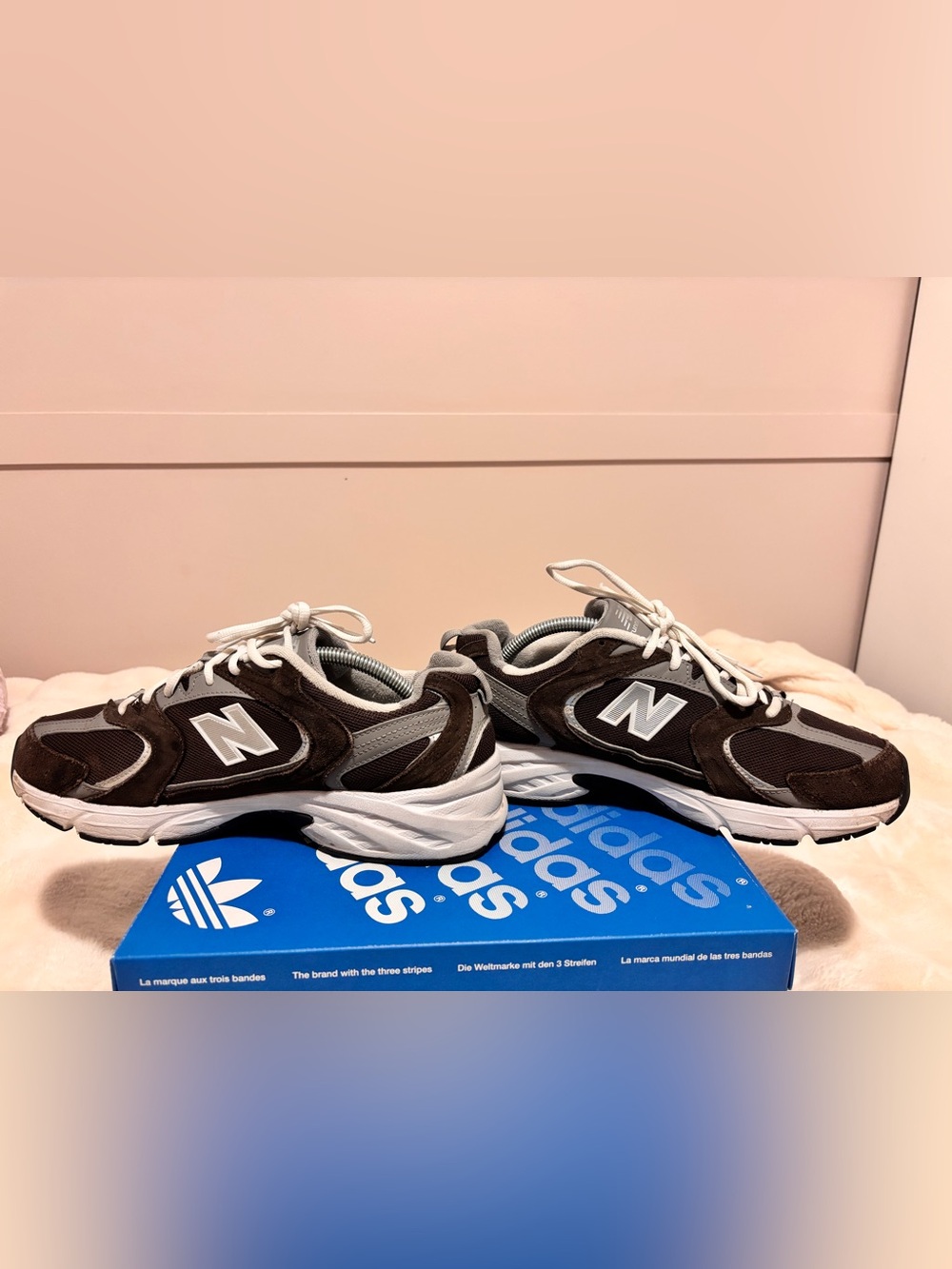 New Balance Brown/Gray/White 580 Men's Sneakers - Picture 9 of 9